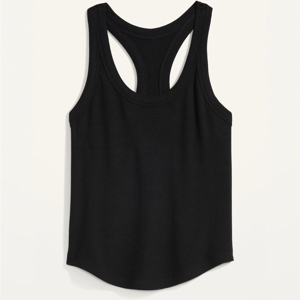 NWT Womens XXL UltraLite Cropped Racerback Rib-Knit Tank Top • Old Navy